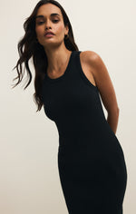 CLARKE MIDI DRESS-BLACK