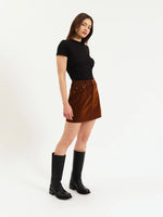 STASH SKIRT - COGNAC