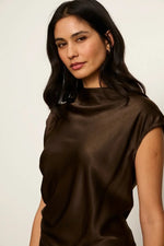 Nights With You Satin Shell - Espresso Martini