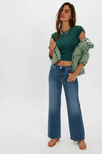 PROTAGONIST CROPPED TEE-RAINFOREST
