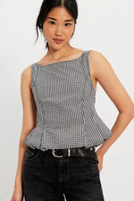 SUNFADED TOP - BLACK/WHITE