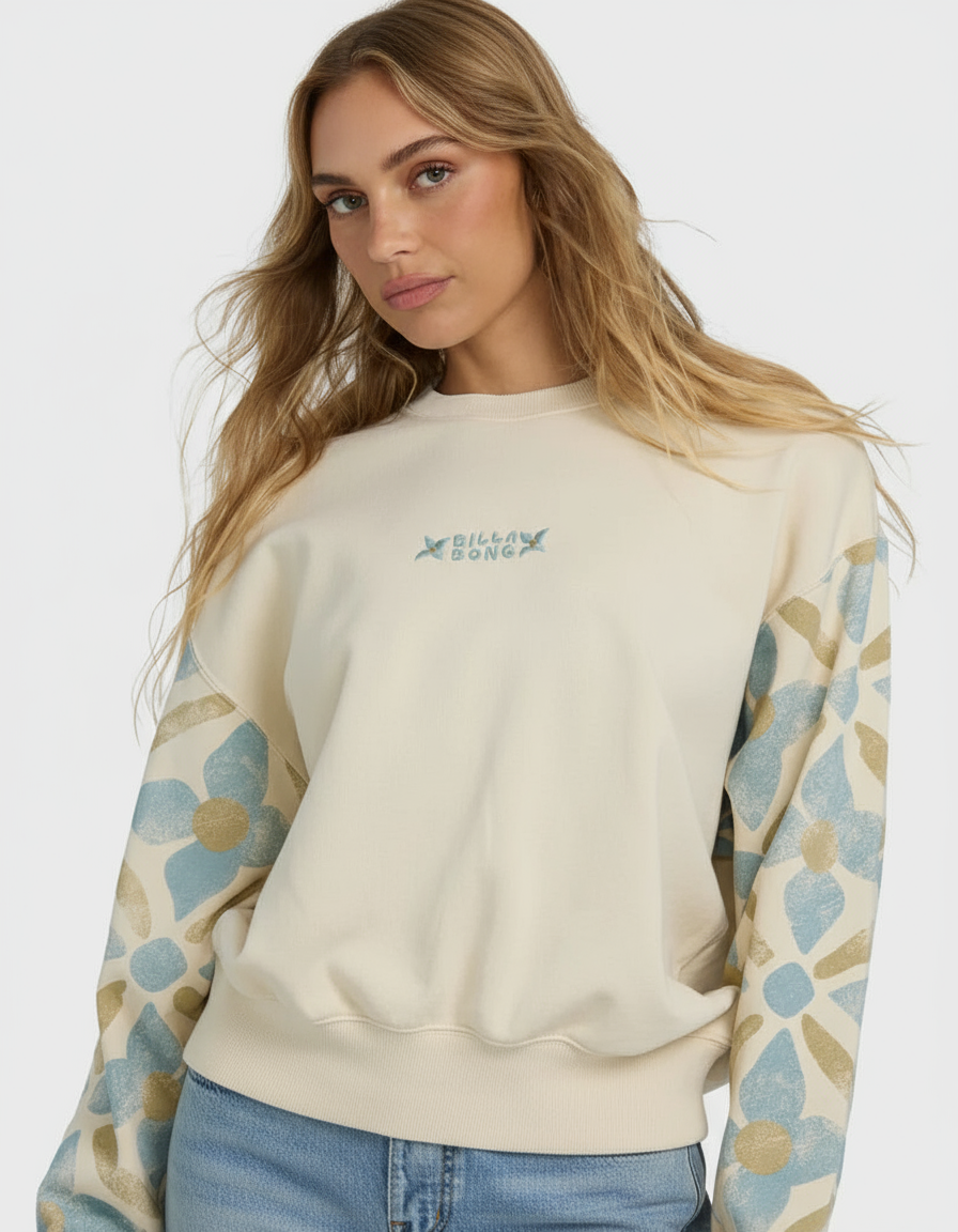 ATLAS TIDE KENDAL CREWNECK PULLOVER - WHITECAP