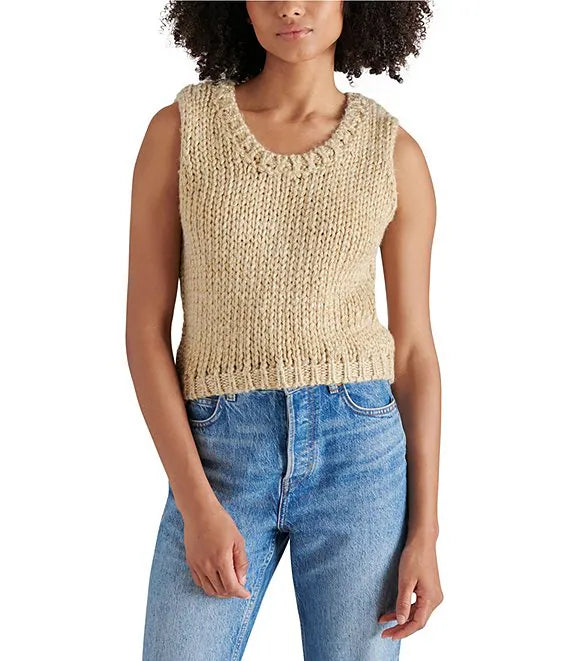 ELENY SWEATER VEST - DUSTY TAUPE