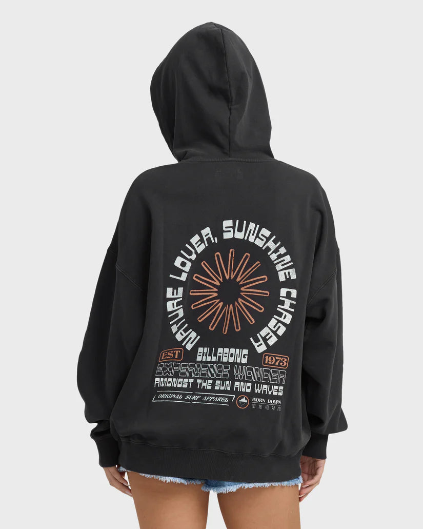 SUN & WAVES HOODIE - BLACK SANDS