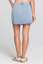 KAYLA MINI SKIRT - STONEWASH