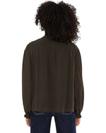Ellie Smocked Popover - Espresso Geo