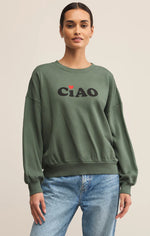 CIAO SUNDAY SWEATSHIRT-HUNTER GREEN