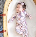 ZIP UP FOOTIE PAJAMA - FLORA