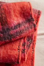 HIGHLAND PLAID SKINNY SCARF - PINK COMBO