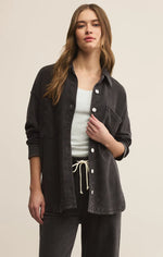 ALL DAY KNIT DENIM JACKET - VINTAGE BLACK