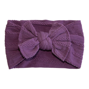 SUGAR PLUM CABLE KNIT NYLON HEADWRAP