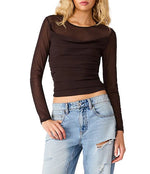 Lillie-Marie Knit Top - Dark Toffee