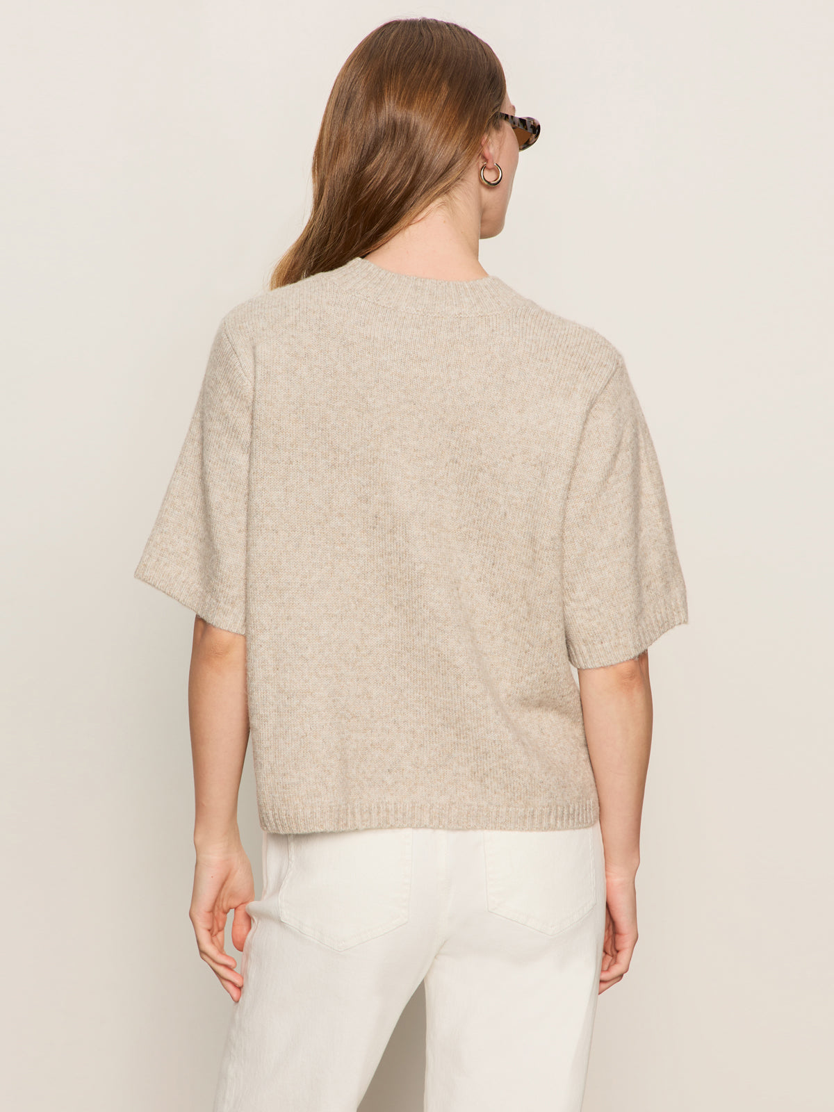 PERFECT SWEATER TEE - HEATHER PEARL