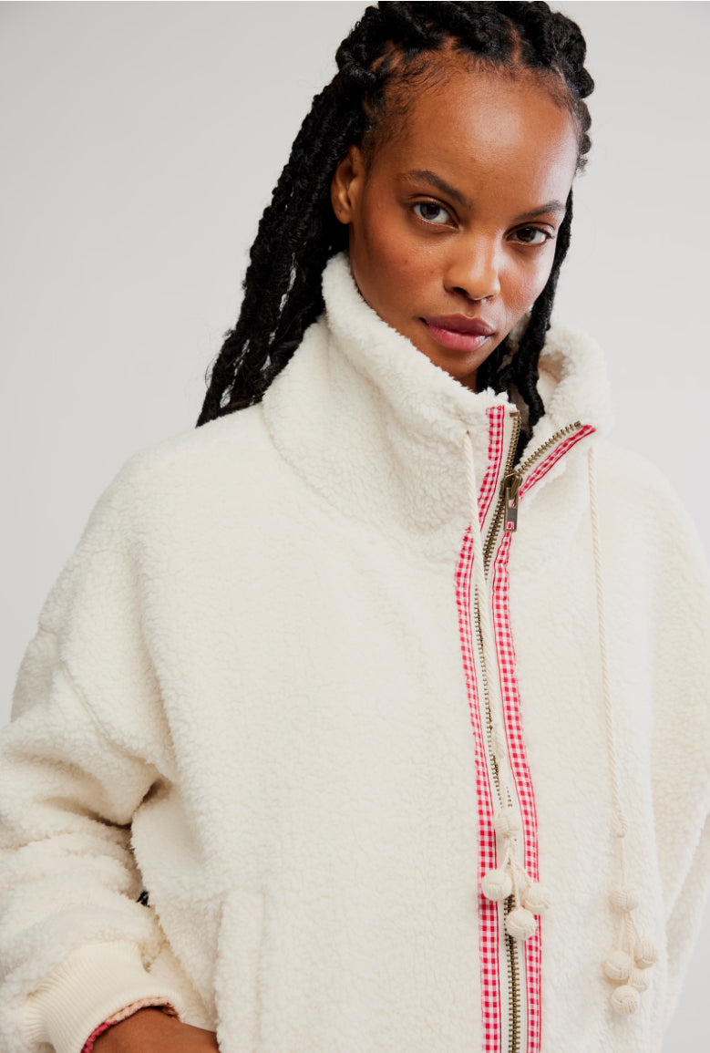 ALPINE SHERPA JACKET - WHITE SWAN