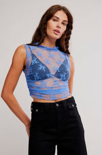 SOLID NICE TRY MUSCLE TANK - CORNFLOWER BLUE