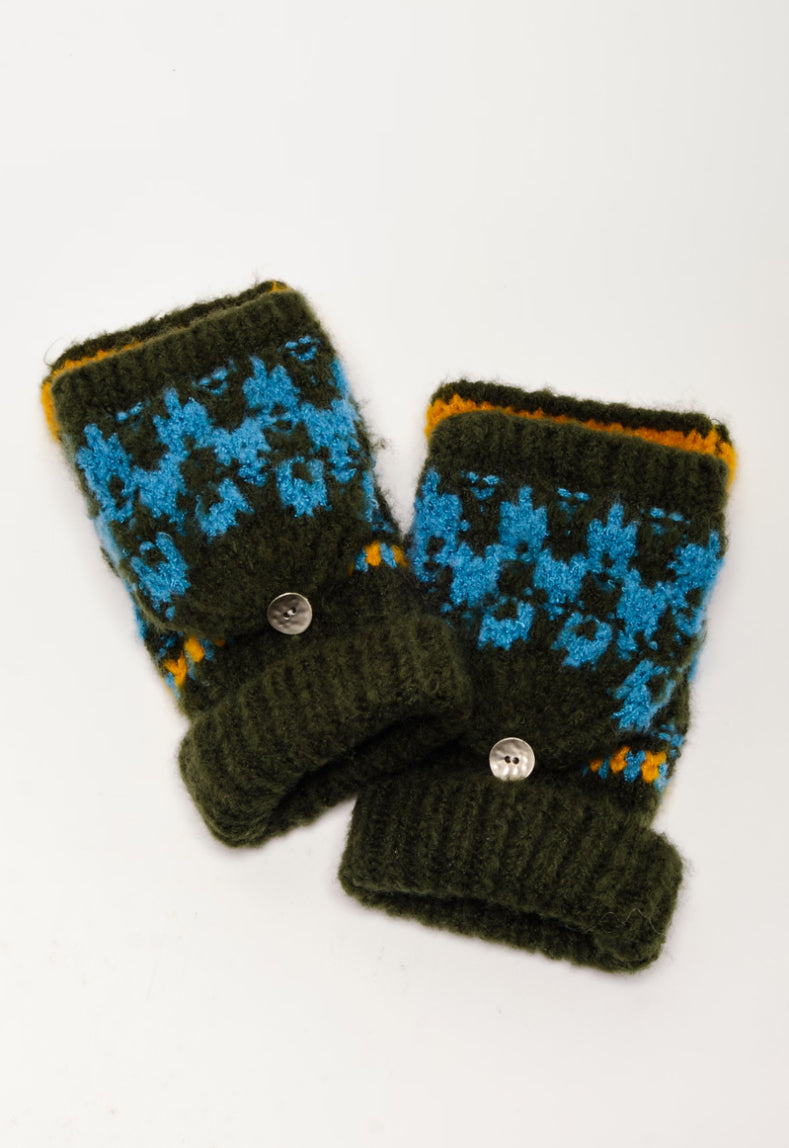 FIRST FROST FAIRISLE GLOVES - NAVY