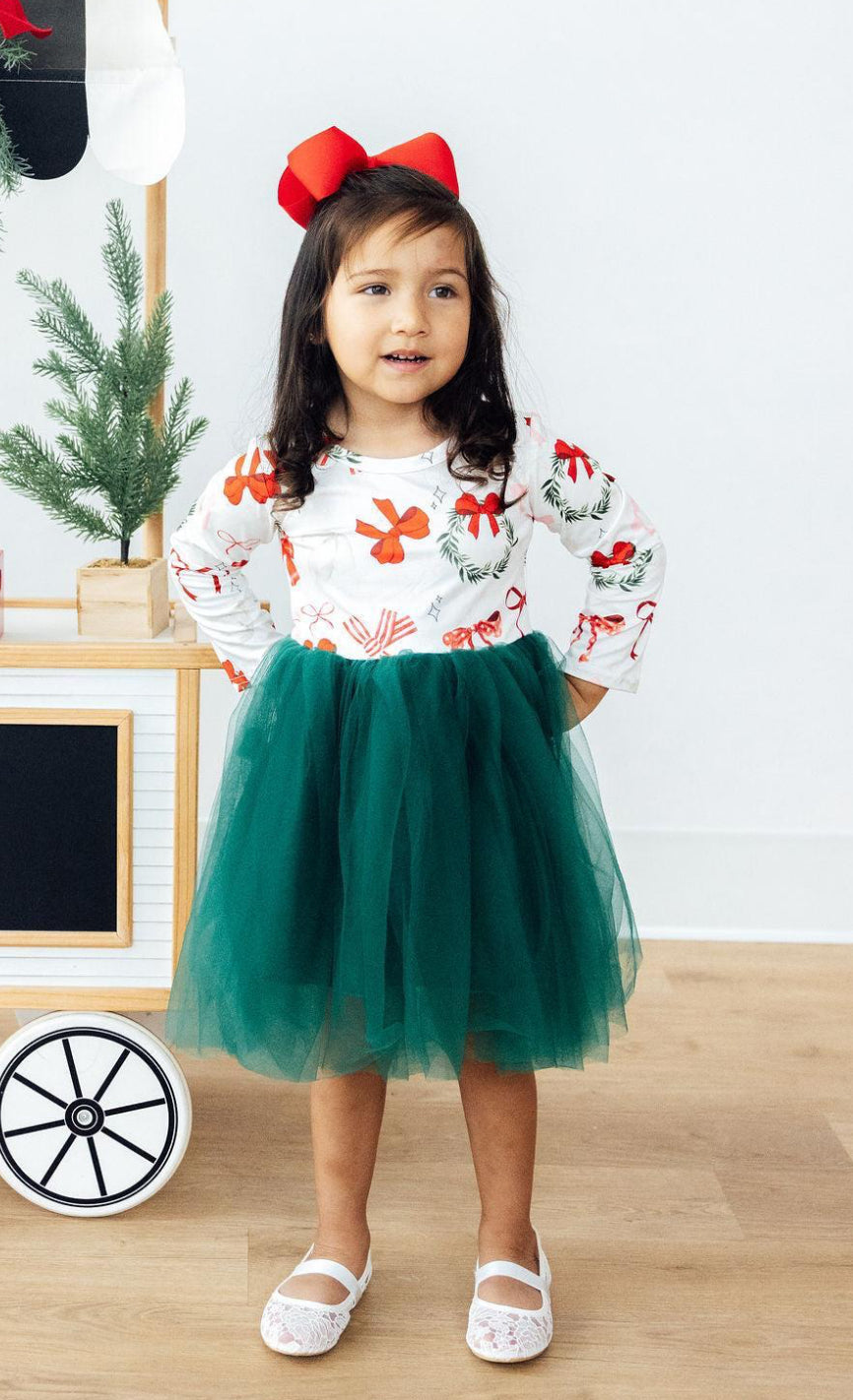 CHRISTMAS CUTIE L/S TUTU DRESS