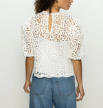 CHERISHED LACE TEE-WHITE