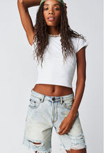 PROTAGONIST CROPPED TEE-WHITE