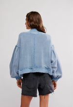 CUTE IN THIS CARDI-DUSTY BLUE