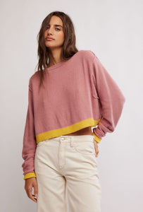 IN THE BLUE PULLOVER - ROSE BLUSH COMBO