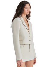 SERAPHINE CROPPED KNIT BLAZER-CREAM