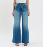 FAR OUT HIGH RISE WIDE LEG DENIM-NEW INDIGO