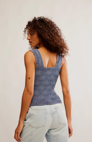 LOVE LETTERS CAMI-BLUE MOTIF