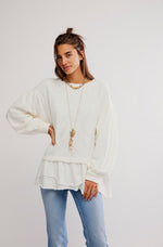MADDIE LONG SLEEVE-CLEAN IVORY