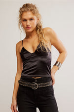 LAST CALL STRAPPY TANK - BLACK