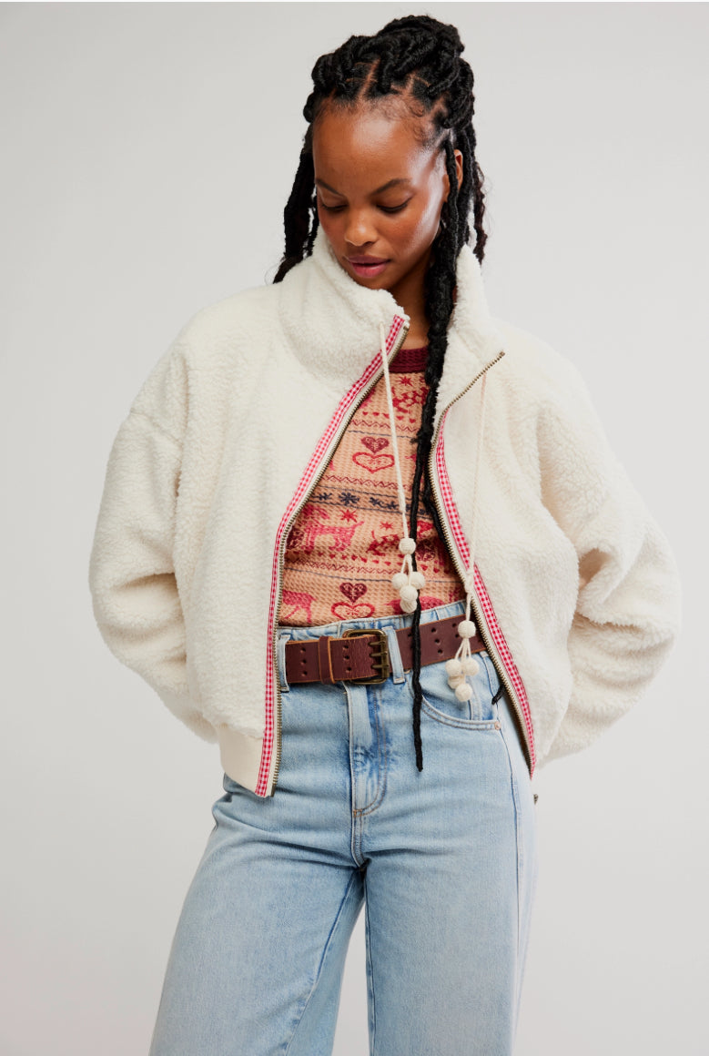 ALPINE SHERPA JACKET - WHITE SWAN