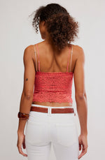 LOVE AND LACE CAMI - AGED CORAL