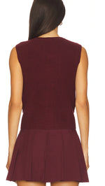 ALIYA SWEATER VEST-WINE