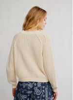 FRANKIE CABLE SWEATER-BUTTERCREAM