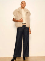 Silky Fur Vest - Almond Cream