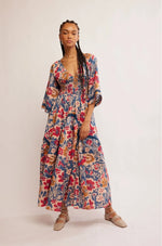 PRINTED DIXIE MAXI - VINTAGE INIDIGO COMBO