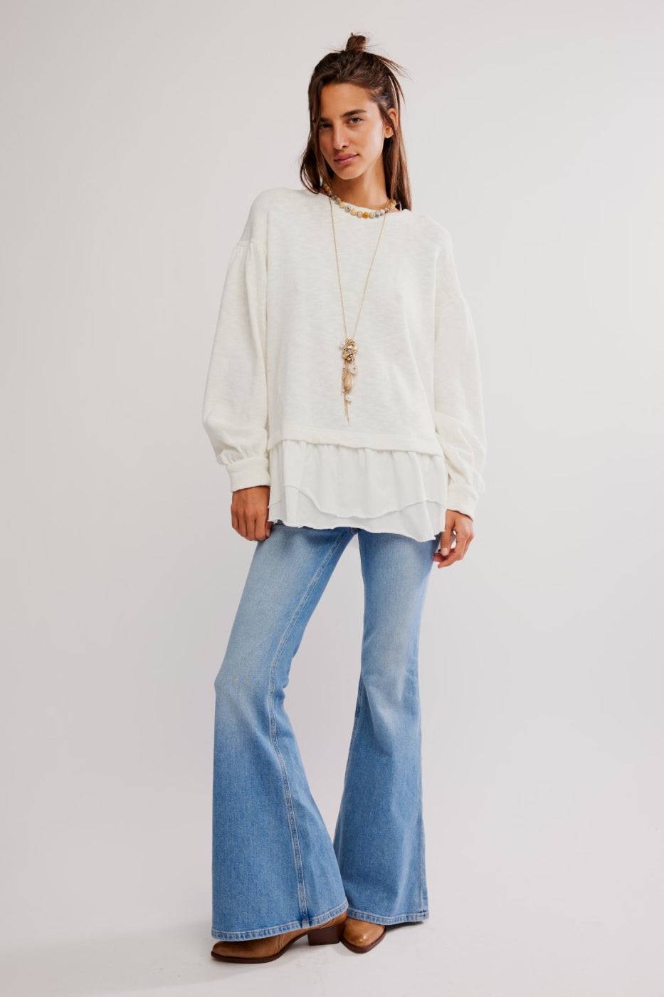 MADDIE LONG SLEEVE-CLEAN IVORY