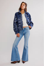 BANDANA JACQUARD JACKET-INDIGO COMBO