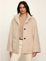 Bundled Wool Coat - Bone