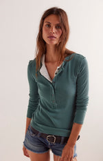 JAMIE HENLEY TOP- UNCUT EMERALD