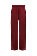 SATIN TRACK PANT-CRIMSON