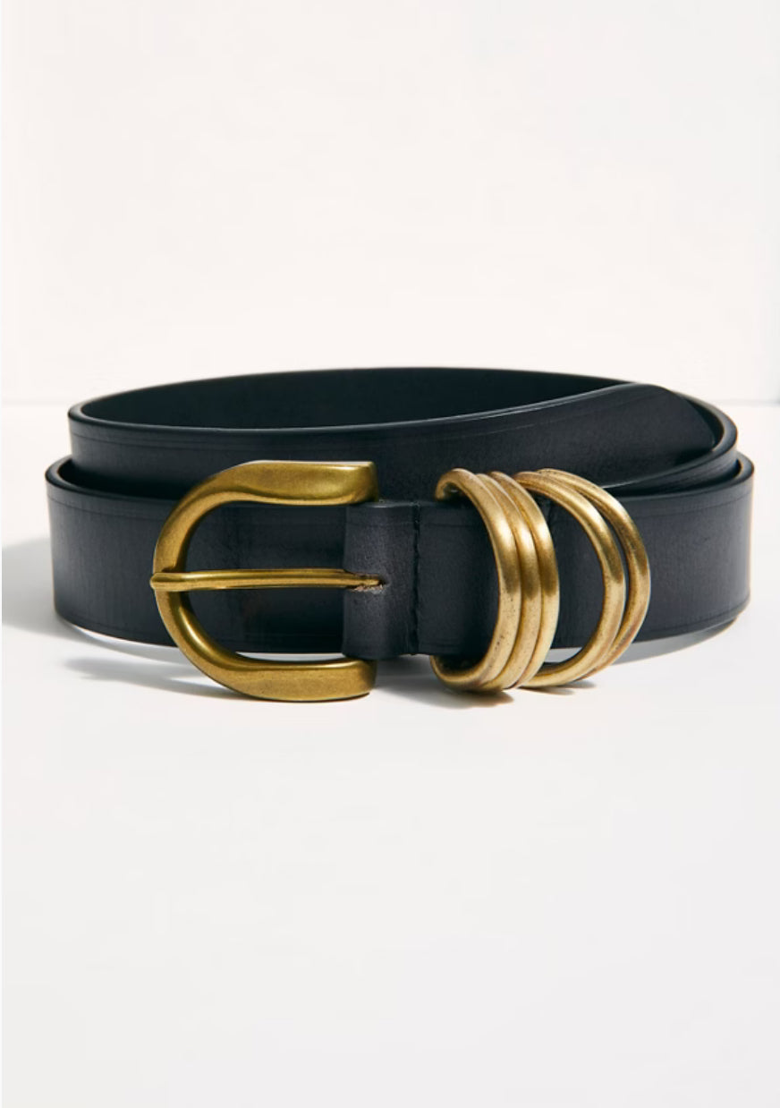 RORI LEATHER BELT-BLACK