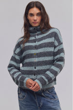 Button Collection Carigan- Storm Cloud