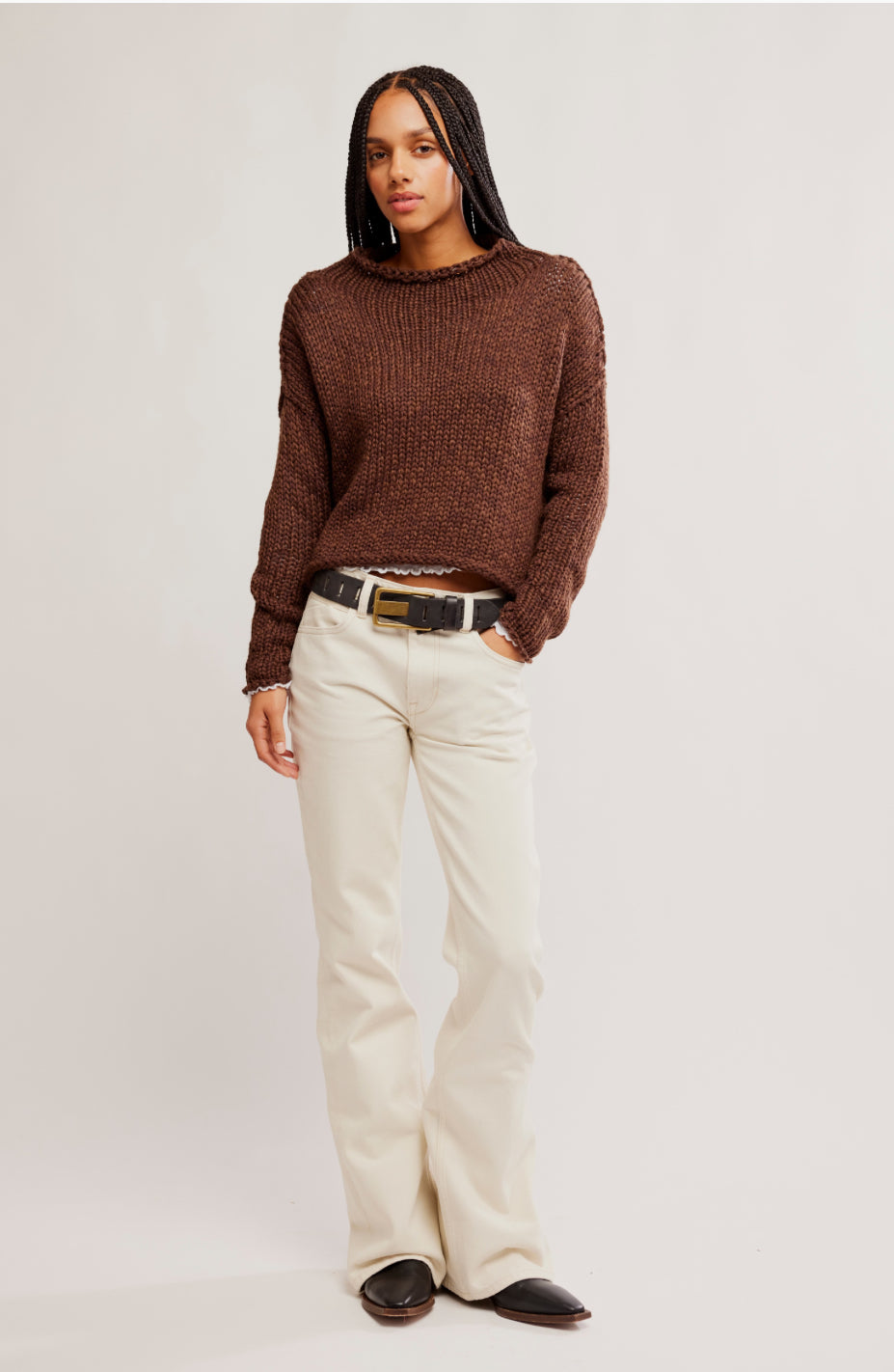 OPAL ROLLNECK SWEATER-CHICORY COFFEE