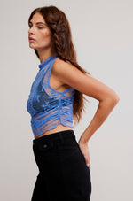 SOLID NICE TRY MUSCLE TANK - CORNFLOWER BLUE