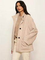 Bundled Wool Coat - Bone