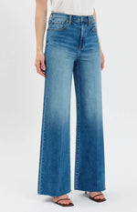 FAR OUT HIGH RISE WIDE LEG DENIM-NEW INDIGO