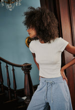 WAIT A MINUTE BABY TEE - OATMEAL