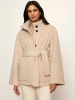 Bundled Wool Coat - Bone