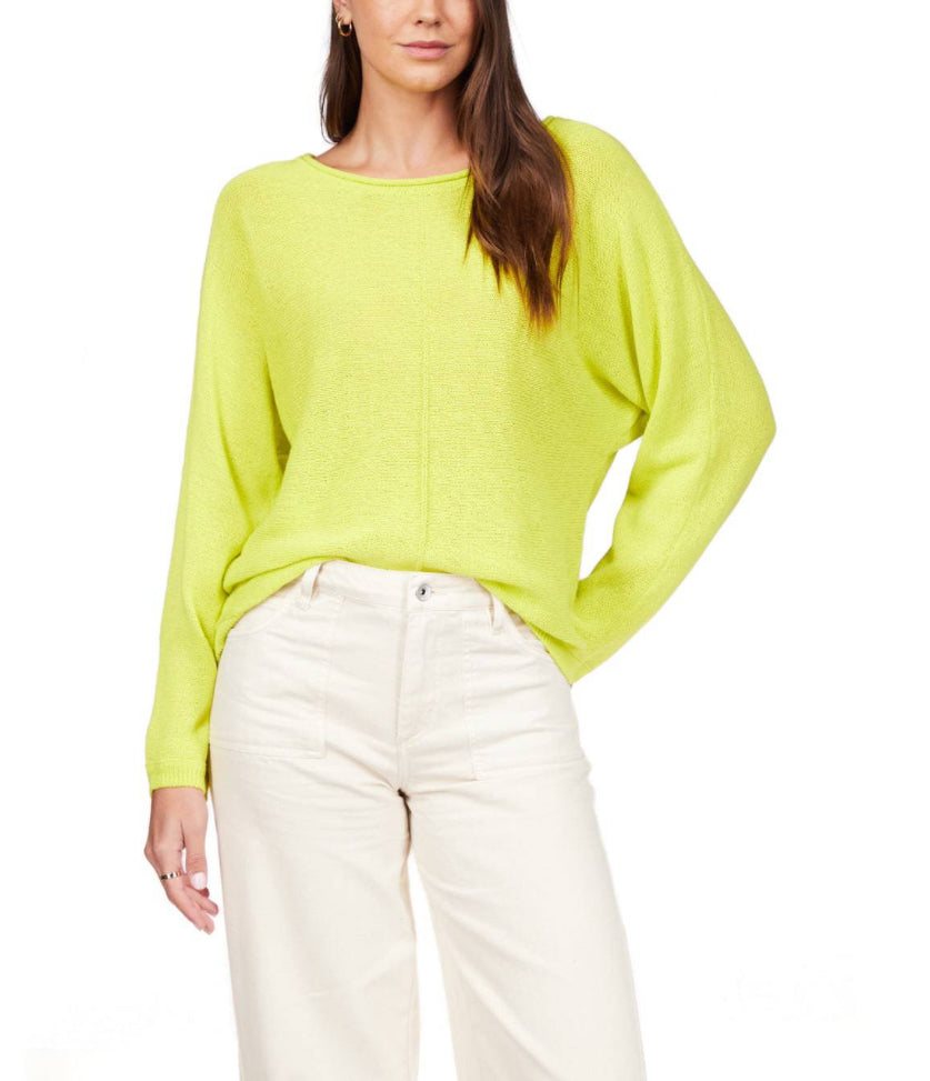 EASY KNITWEAR TOP - CHARTREUSE